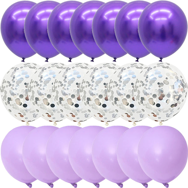 KidsFam 40-piece metallic matte and confetti balloon color set