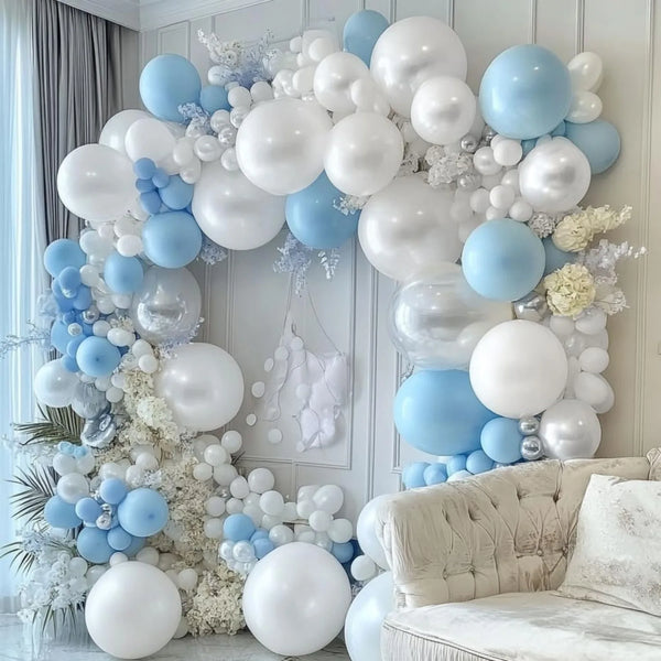 KidsFam 122-piece pearl white balloon garland arch kit