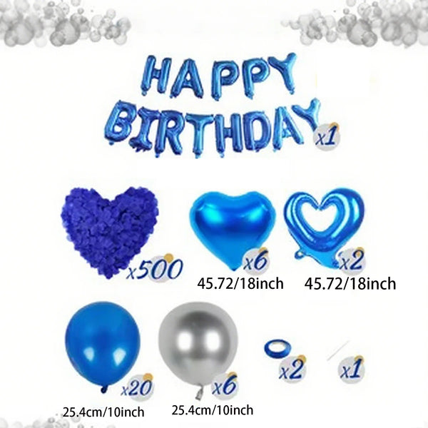 KidsFam Happy Birthday balloon and backdrop decoration kit with multiple package styles