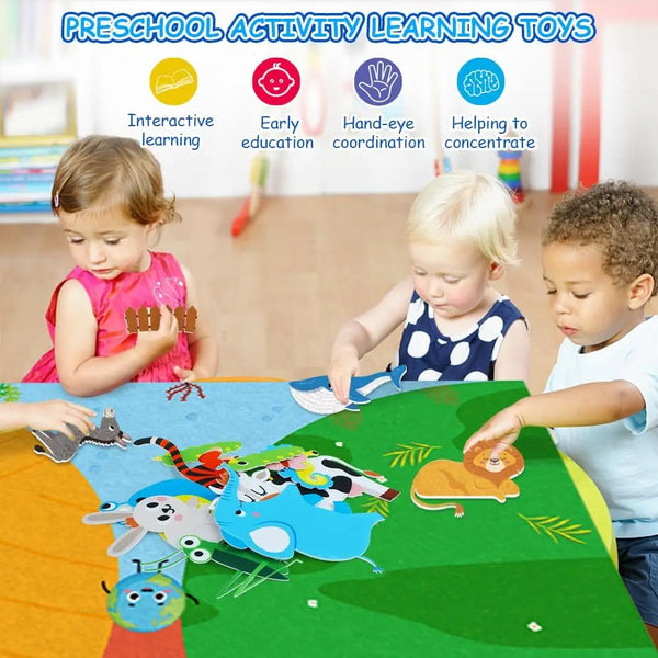 KidsFam Interactive Montessori Felt Storyboard Blanket