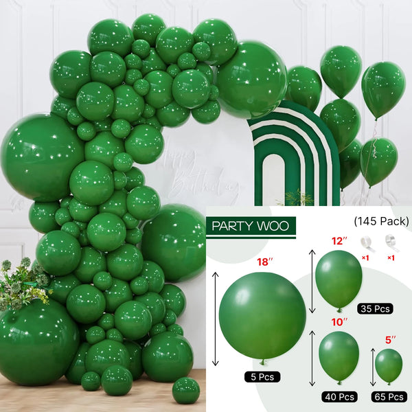 KidsFam 140-Piece Dark Green Balloon Arch Kit