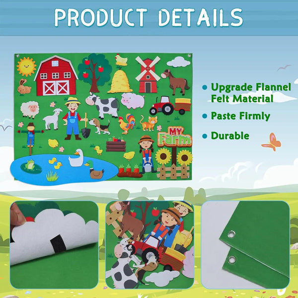 KidsFam Interactive Montessori Felt Storyboard Blanket