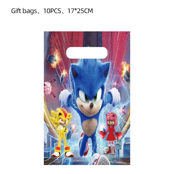 KidsFam Sonic Birthday Party Supplies – Multiple Sets & Accessories