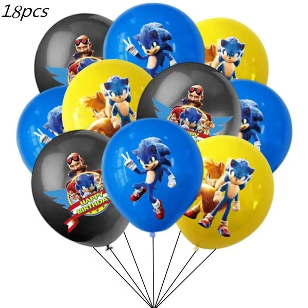 KidsFam Sonic Birthday Party Supplies – Multiple Sets & Accessories