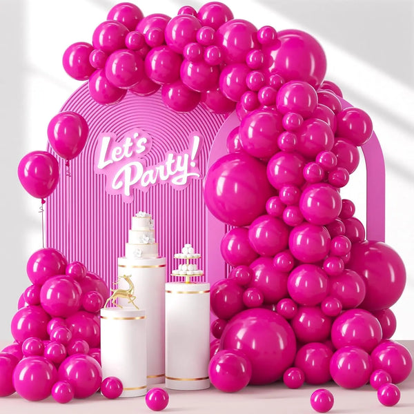 KidsFam 97-piece hot pink balloon garland kit - image 1