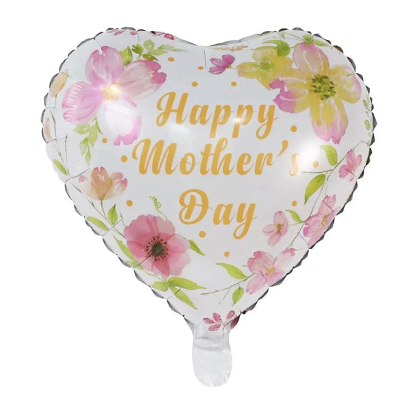 KidsFam 18-Inch Mother's Day Foil Balloons – 10 or 50 Pack