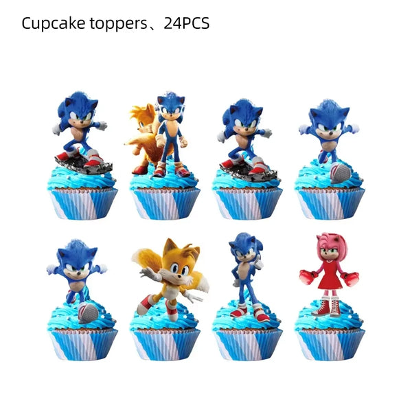 KidsFam Sonic Birthday Party Supplies – Multiple Sets & Accessories