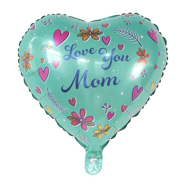 KidsFam 18-Inch Mother's Day Foil Balloons – 10 or 50 Pack