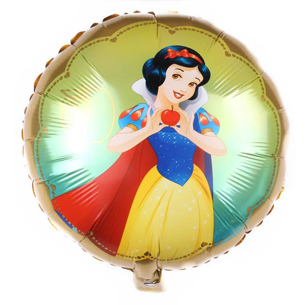 5Pcs 18 inch Round Belle Cinderella Snow White Elsa Princess Foil Balloons Baby Birthday Party Decor Kids Helium Balls Toys