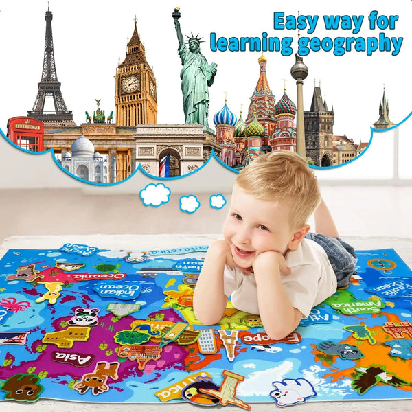KidsFam Interactive Montessori Felt Storyboard Blanket