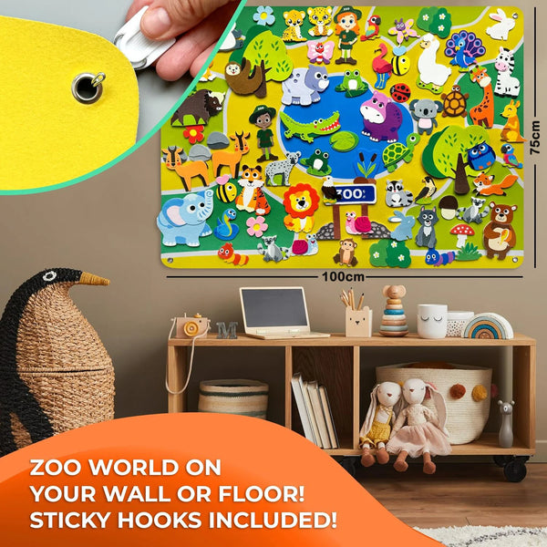 KidsFam Interactive Montessori Felt Storyboard Blanket