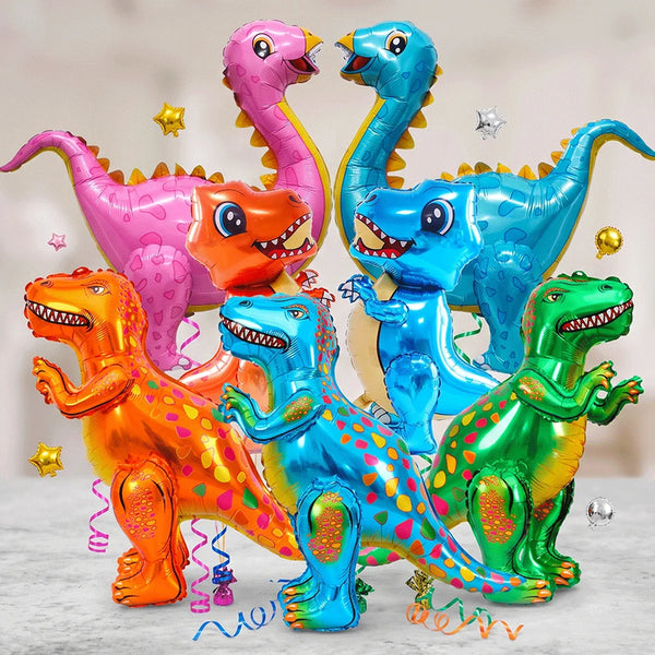 KidsFam 3D Standing Dinosaur Foil Balloons – 12 Designs