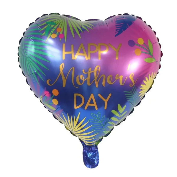 KidsFam 18-Inch Mother's Day Foil Balloons – 10 or 50 Pack