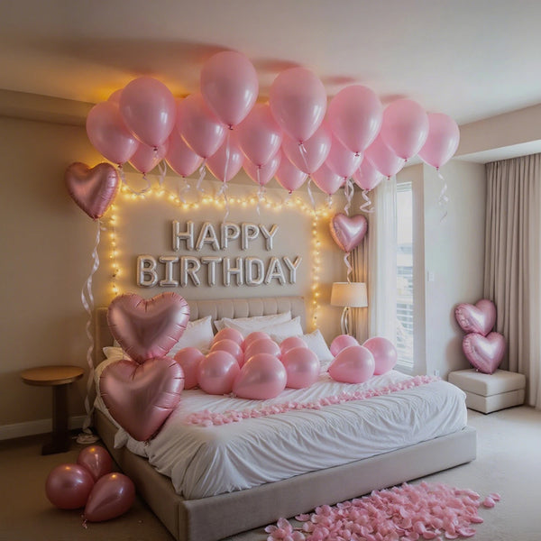 KidsFam Happy Birthday balloon and backdrop decoration kit with multiple package styles