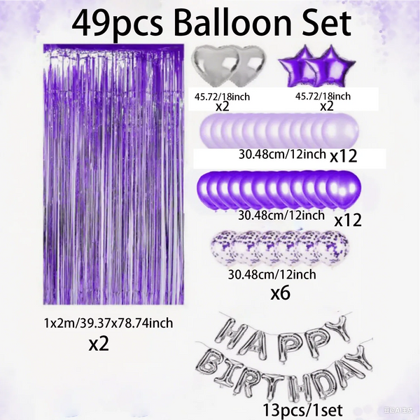 KidsFam Happy Birthday balloon and backdrop decoration kit with multiple package styles