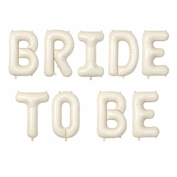 KidsFam 9-Piece Bride-to-Be Foil Letter Balloon Set – 5 Colors