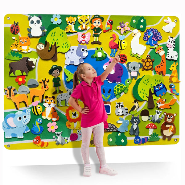 KidsFam Interactive Montessori Felt Storyboard Blanket