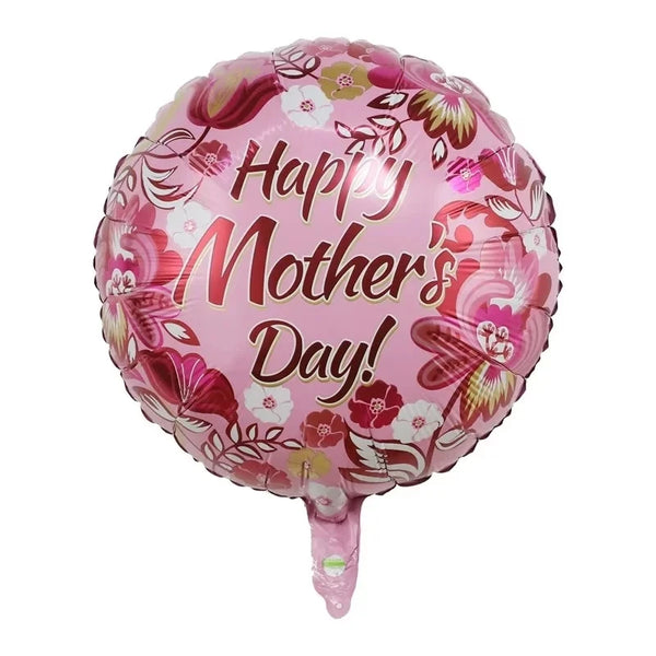 KidsFam 18-Inch Mother's Day Foil Balloons – 10 or 50 Pack