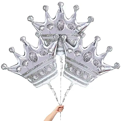 KidsFam three-piece large crown-shaped foil balloon set