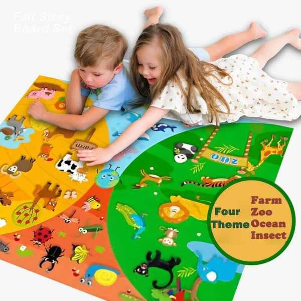 KidsFam Interactive Montessori Felt Storyboard Blanket