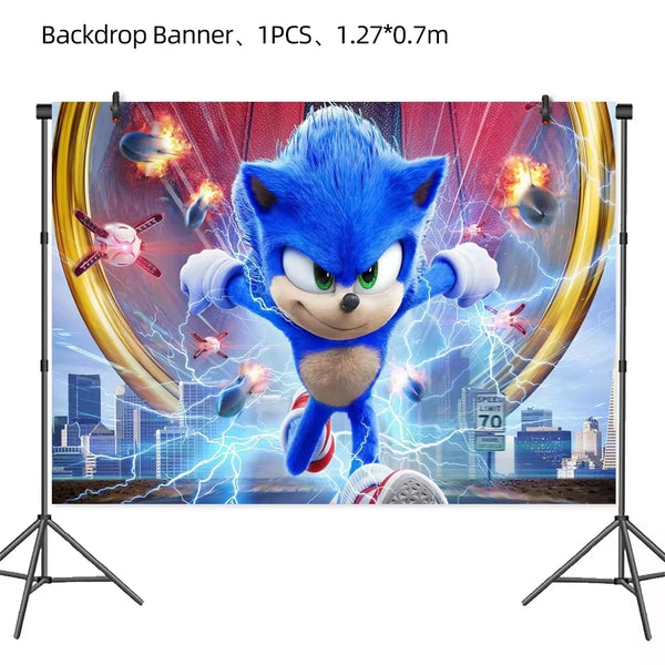 KidsFam Sonic Birthday Party Supplies – Multiple Sets & Accessories