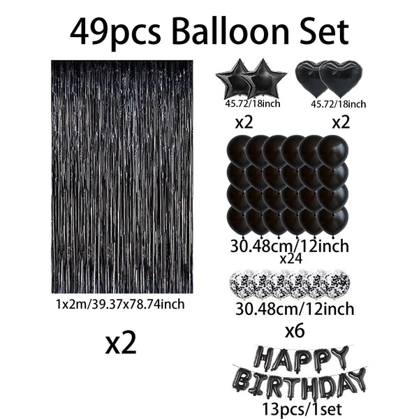 KidsFam Happy Birthday balloon and backdrop decoration kit with multiple package styles