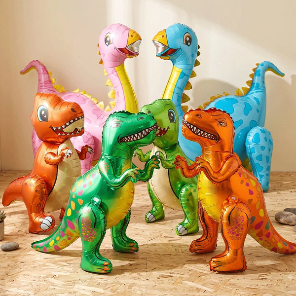 KidsFam 3D Standing Dinosaur Foil Balloons – 12 Designs