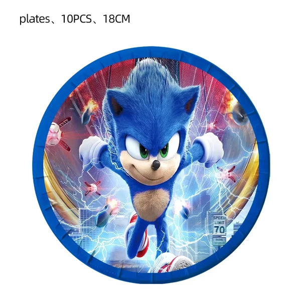 KidsFam Sonic Birthday Party Supplies – Multiple Sets & Accessories