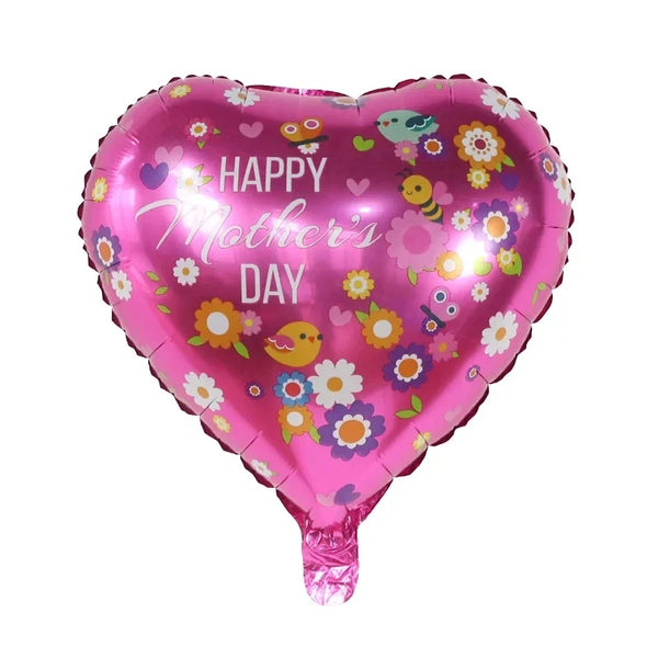 KidsFam 18-Inch Mother's Day Foil Balloons – 10 or 50 Pack