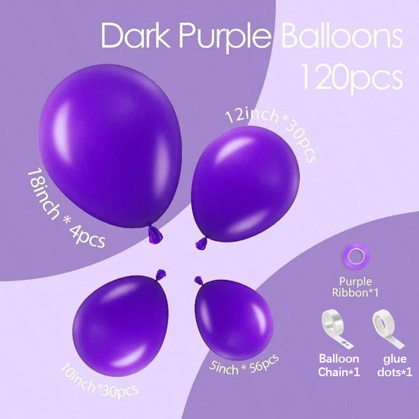KidsFam 120-Piece Dark Purple Balloon Arch Kit