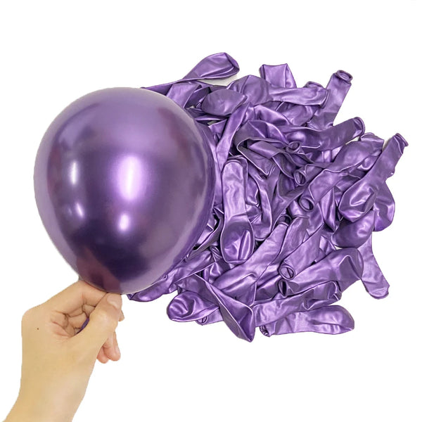 KidsFam Metallic Chrome Balloons – 10, 20 or 30 Pack