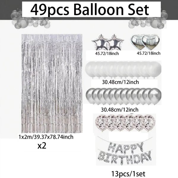 KidsFam Happy Birthday balloon and backdrop decoration kit with multiple package styles