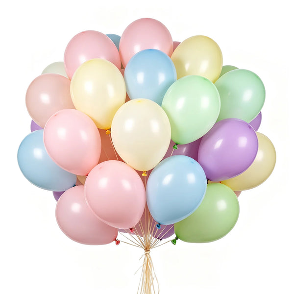 KidsFam Macaron Pastel Latex Balloons – 10, 30 or 50 Pack
