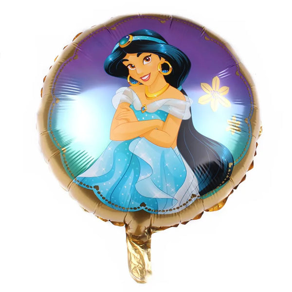 5Pcs 18 inch Round Belle Cinderella Snow White Elsa Princess Foil Balloons Baby Birthday Party Decor Kids Helium Balls Toys