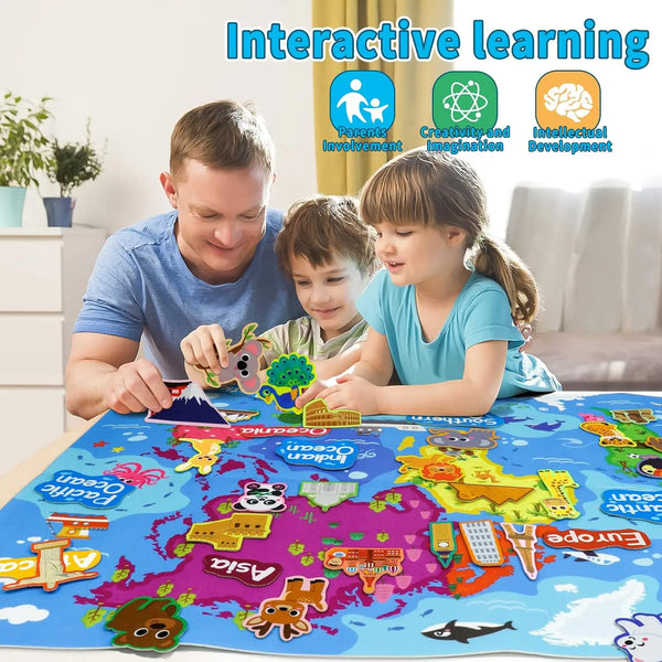 KidsFam Interactive Montessori Felt Storyboard Blanket