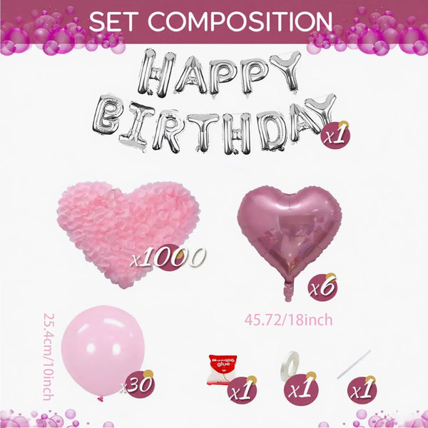 KidsFam Happy Birthday balloon and backdrop decoration kit with multiple package styles