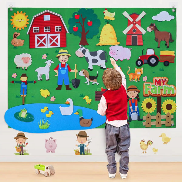 KidsFam Interactive Montessori Felt Storyboard Blanket