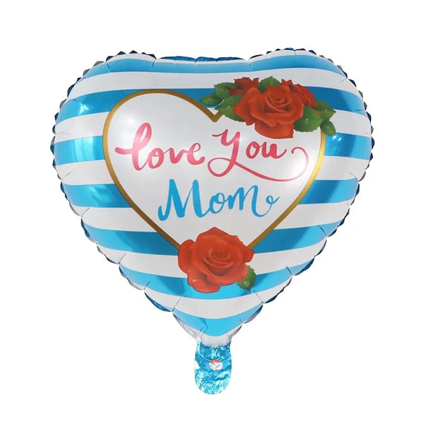 KidsFam 18-Inch Mother's Day Foil Balloons – 10 or 50 Pack