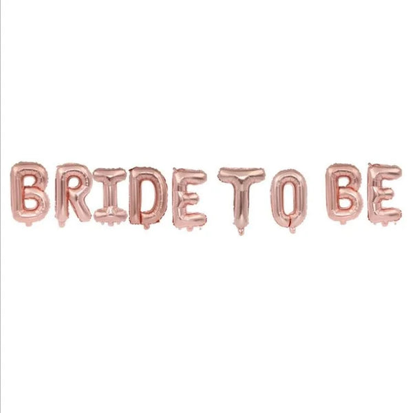 KidsFam 9-Piece Bride-to-Be Foil Letter Balloon Set – 5 Colors