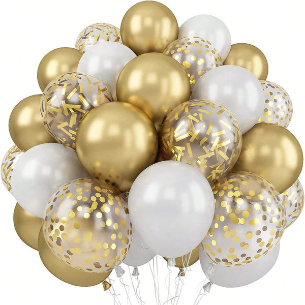 KidsFam 30-Piece Metallic & Confetti Balloon Set – 5 Color Themes