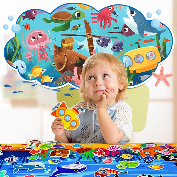 KidsFam Interactive Montessori Felt Storyboard Blanket