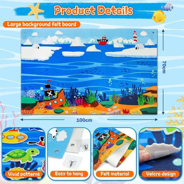 KidsFam Interactive Montessori Felt Storyboard Blanket