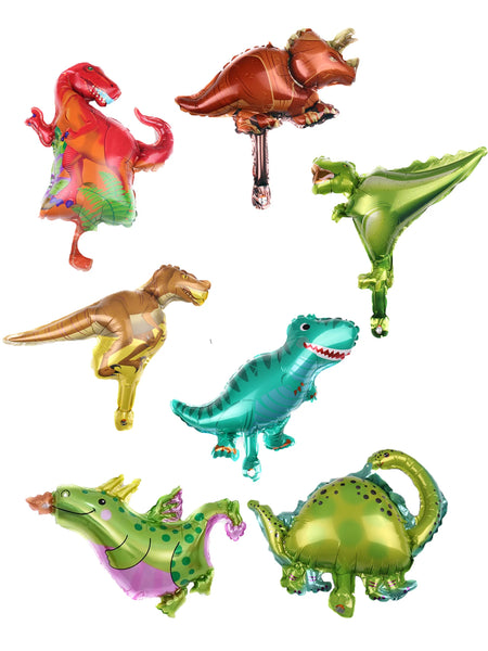 7 Pcs 16inch Dinosaur Foil Balloons Tyrannosaurus Triceratops balloon Children's Inflatable Toys Birthday Party Decorations