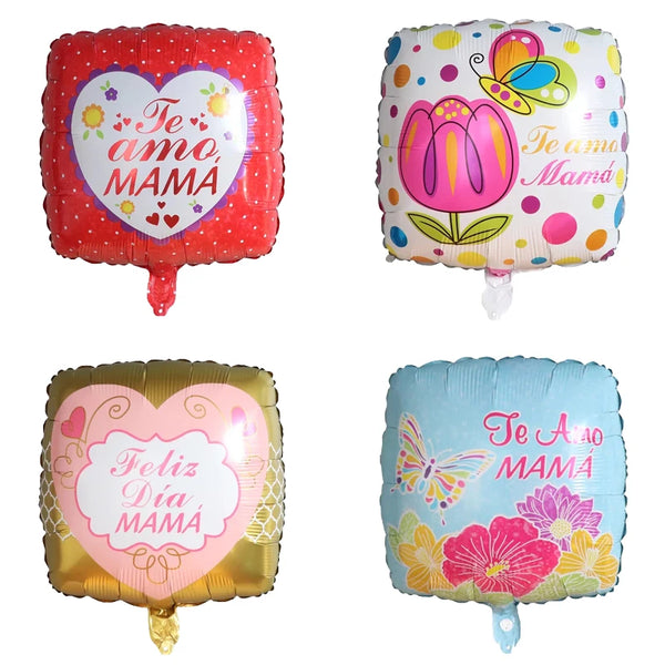 KidsFam 18-Inch Mother's Day Foil Balloons – 10 or 50 Pack