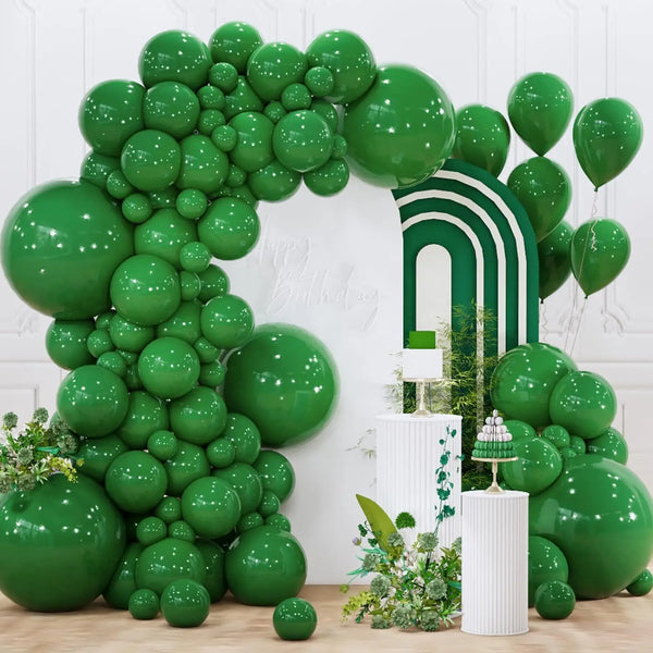 KidsFam 140-Piece Dark Green Balloon Arch Kit