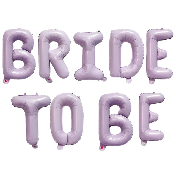 KidsFam 9-Piece Bride-to-Be Foil Letter Balloon Set – 5 Colors