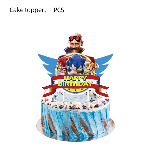 KidsFam Sonic Birthday Party Supplies – Multiple Sets & Accessories