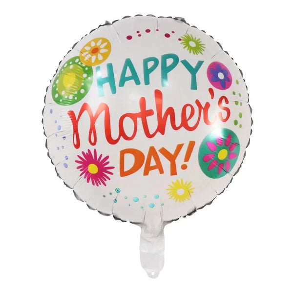 KidsFam 18-Inch Mother's Day Foil Balloons – 10 or 50 Pack