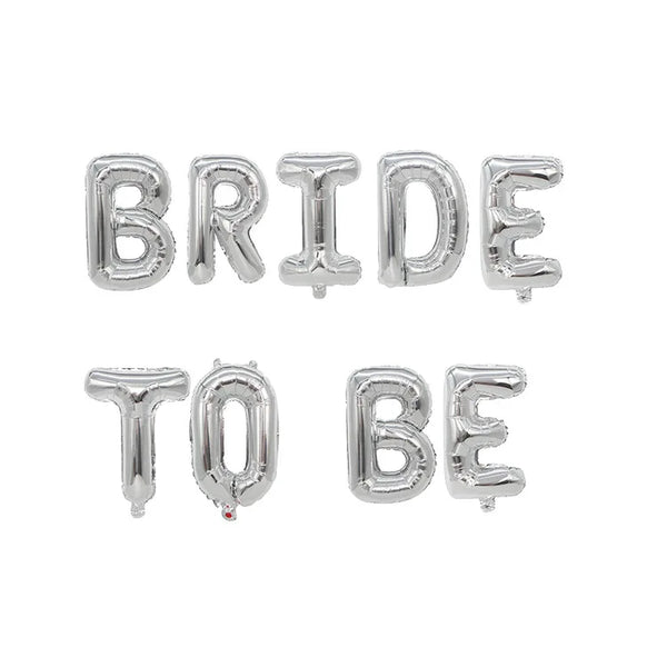 KidsFam 9-Piece Bride-to-Be Foil Letter Balloon Set – 5 Colors