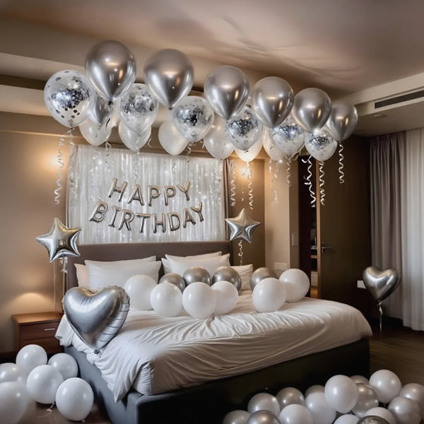 KidsFam Happy Birthday balloon and backdrop decoration kit with multiple package styles